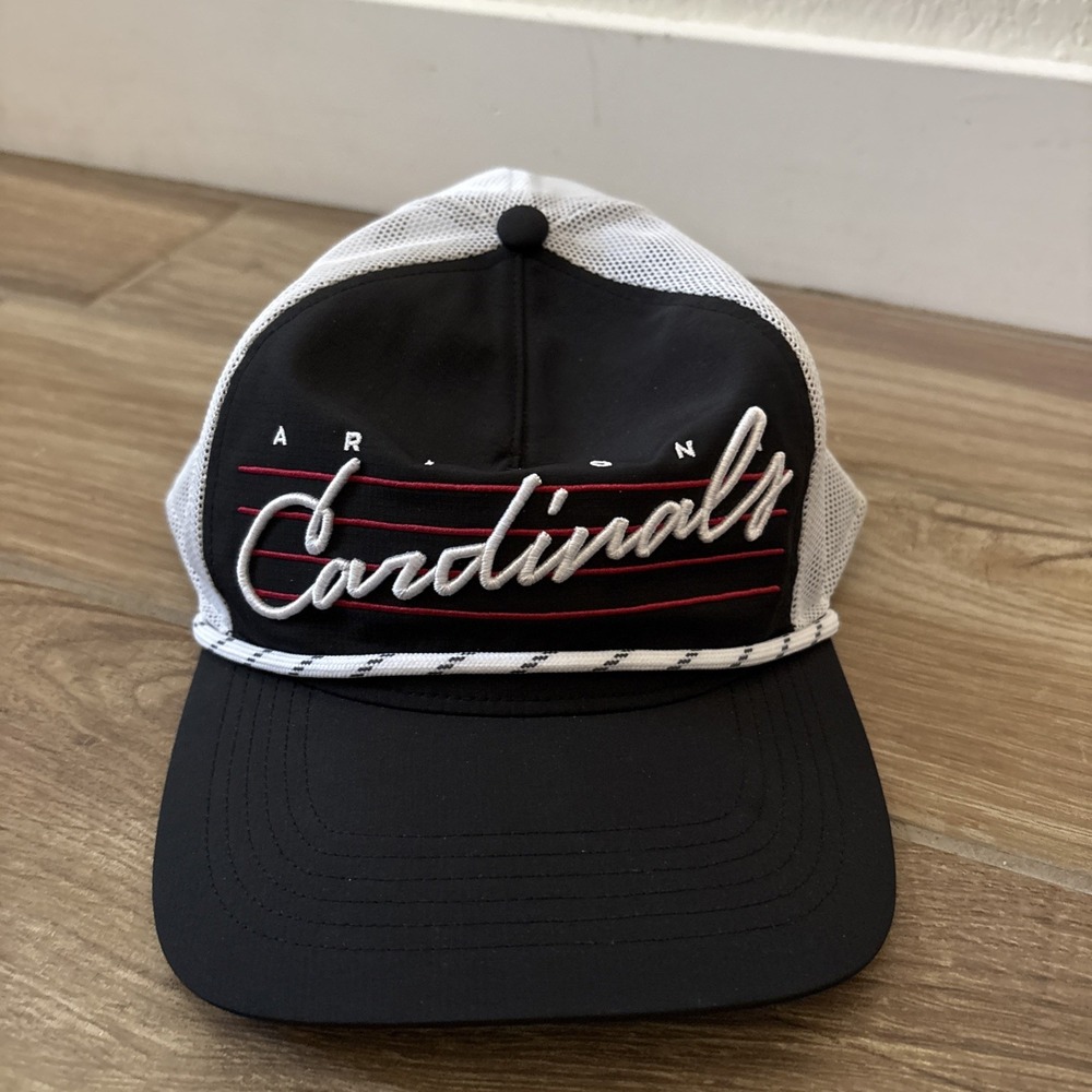 '47 Brand Hitch Adjustable Trucker Hat NFL Arizona Cardinals Golf Roper Black